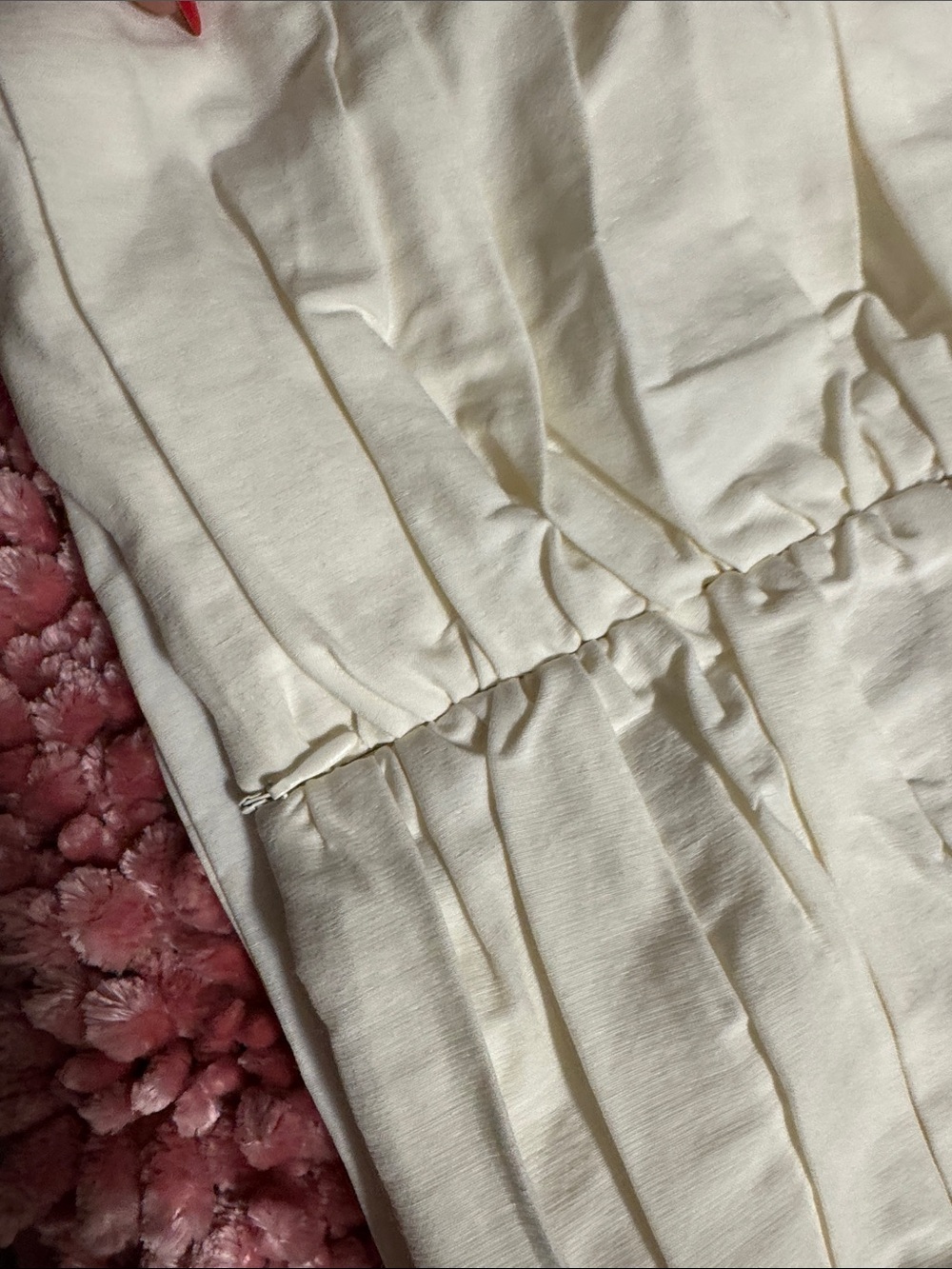 Zara Cream Strapless Ruched Mini - Picture 4 of 4